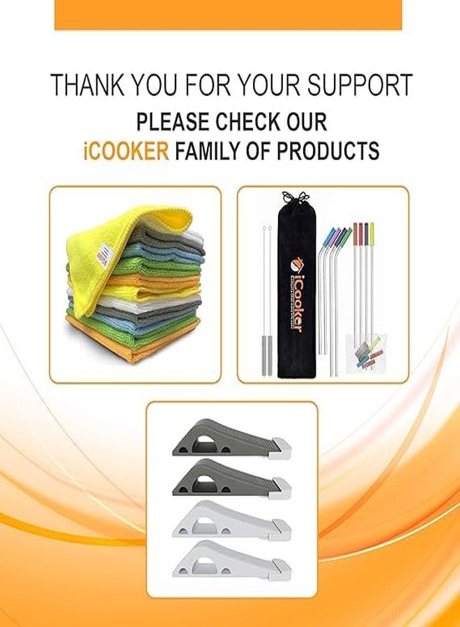 iCooker 12 Pack Microfiber Cloths Cleaning Supplies [Get Lint-Free Polished Results] Micro Fiber Cleaning Towels, Chemical Free Kitchen Towel, Clean Windows & Cars - Image 2